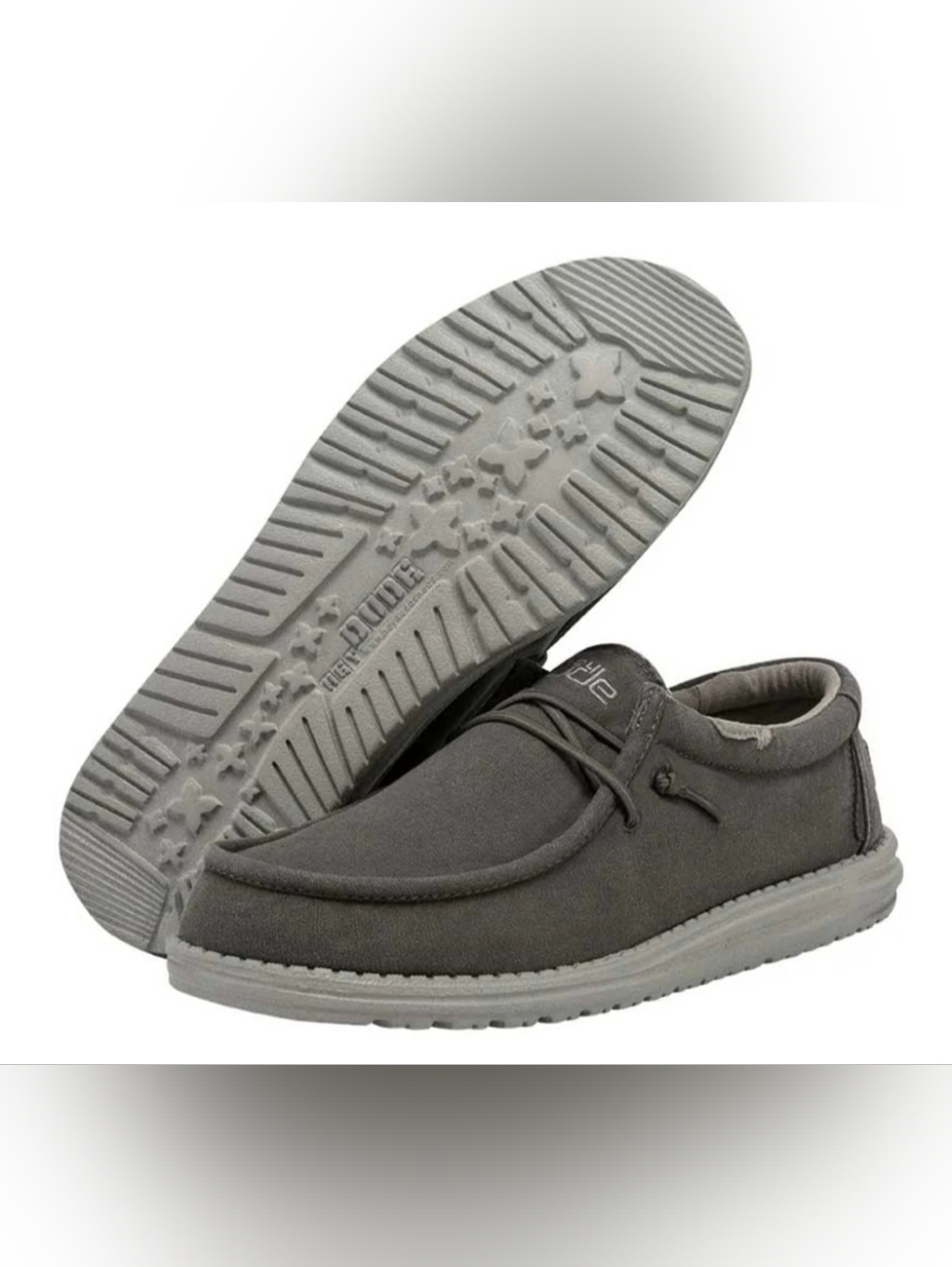 Hey Dude Washable Gray Wally Slip-On Loafers